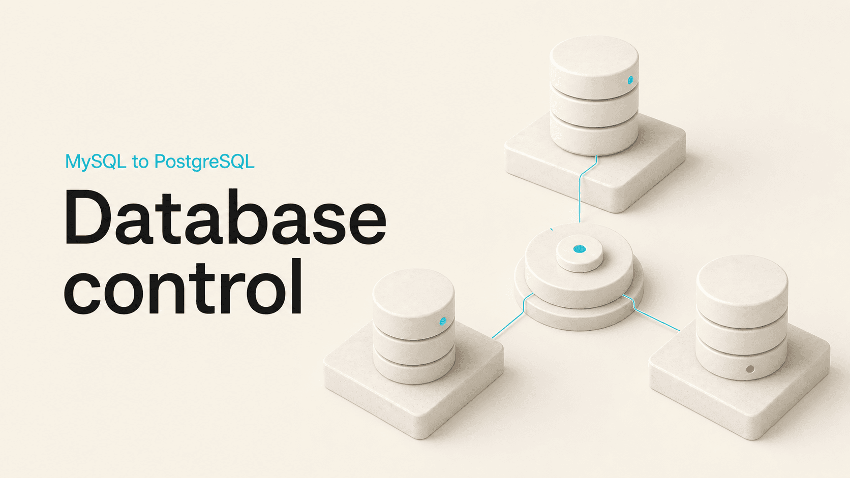 Three database services connected to one Synconix management control