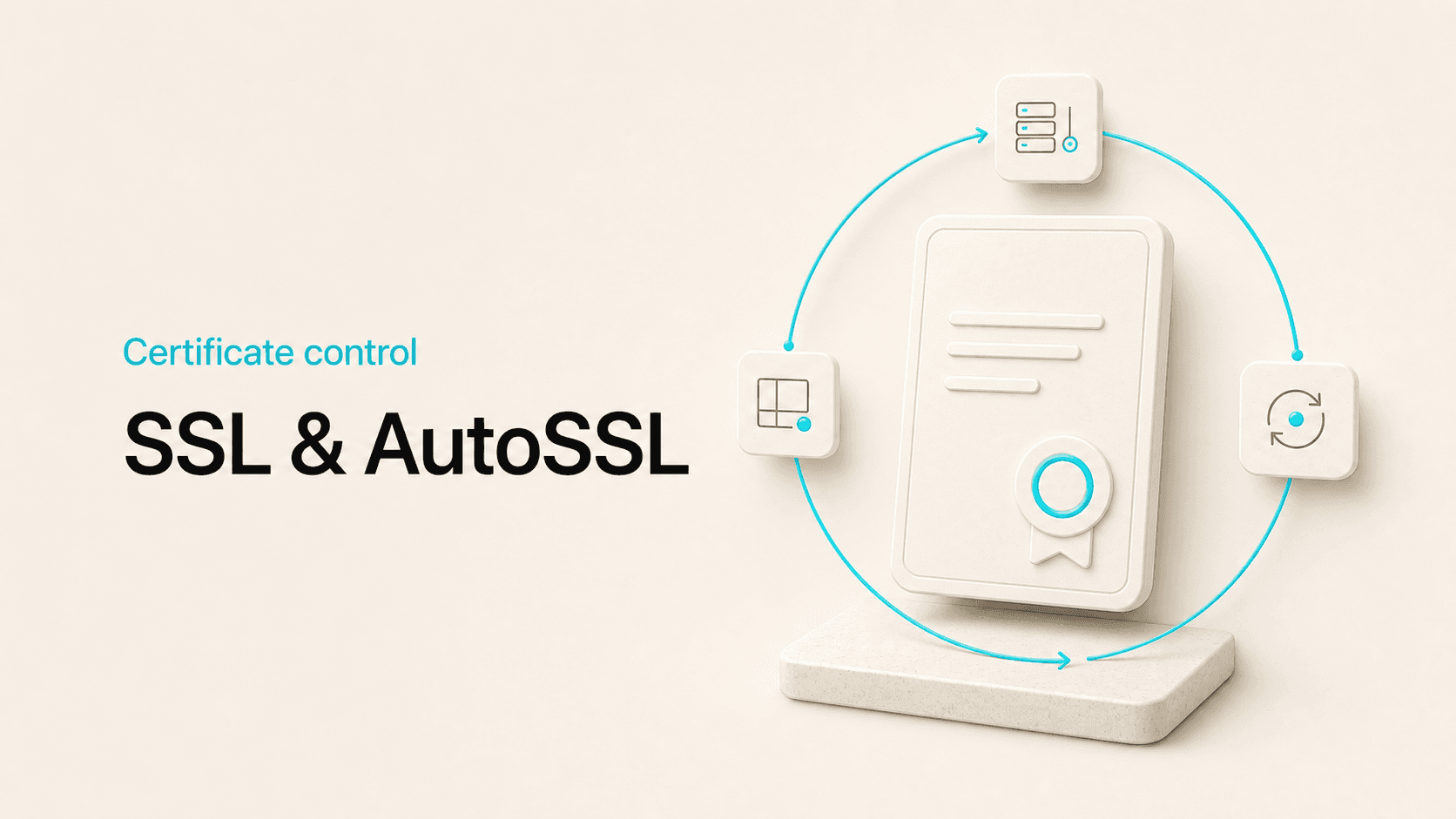 Certificate lifecycle connected through a controlled AutoSSL renewal orbit