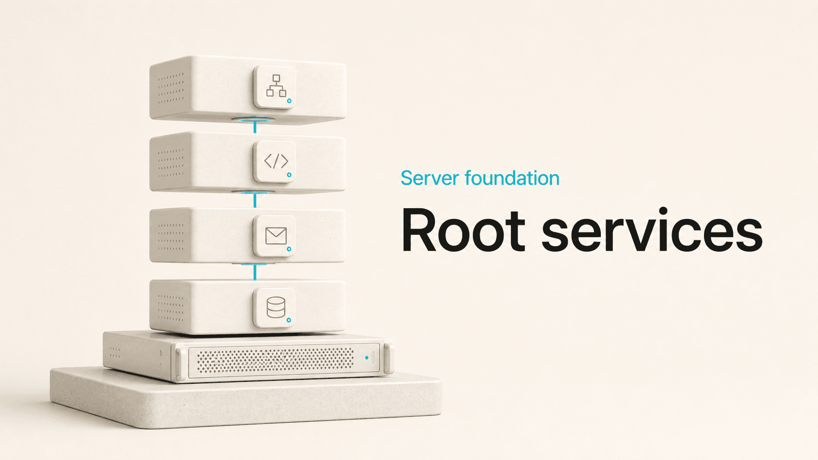 Modular server services assembled into one managed infrastructure stack