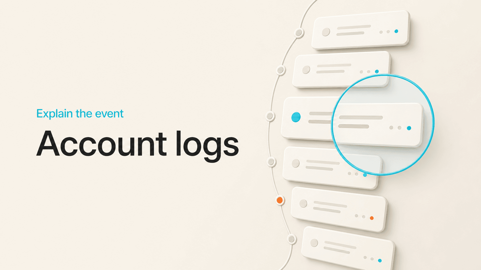 A hosting event timeline inspected through a focused evidence lens