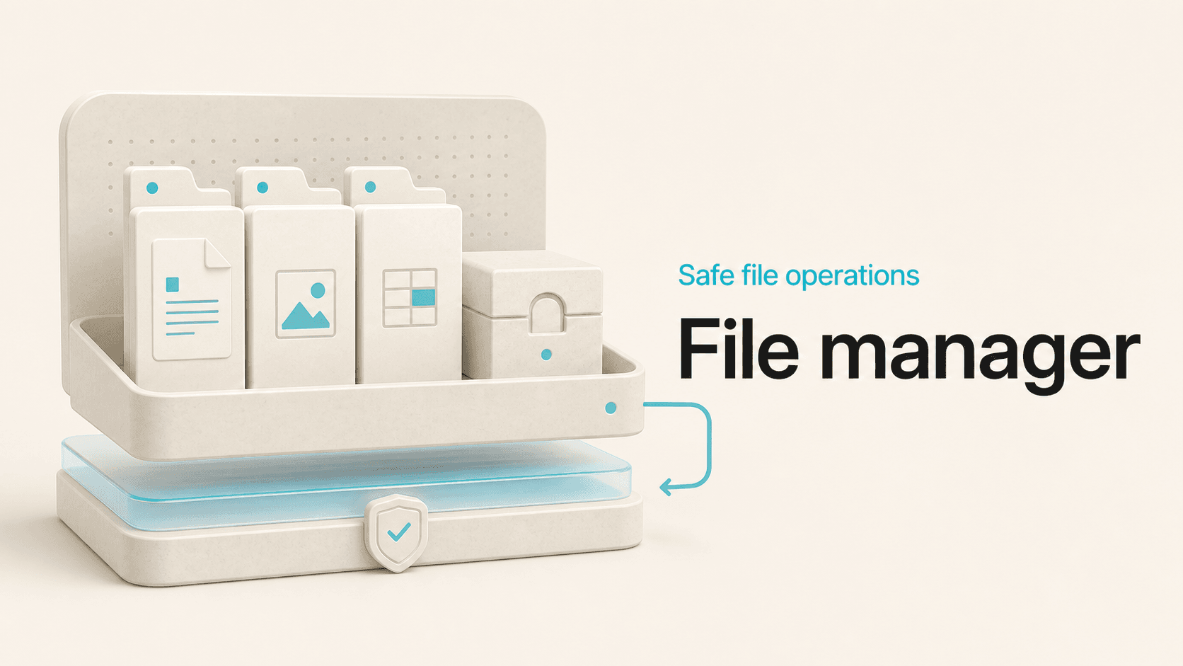 Managed files and archive arranged above a protected recovery layer